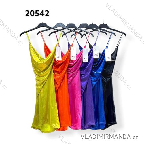 Šaty letní na ramínka dámské (S/M ONE SIZE) ITALSKÁ MÓDA IMPHD229761