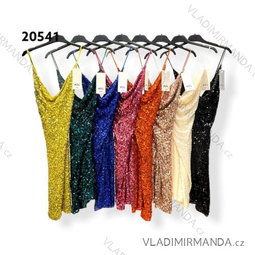Women's Elegant Shimmering Dress (S / M ONE SIZE) ITALIAN FASHION IMPHD2220541