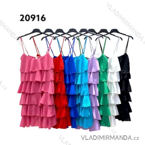 Šaty letní na ramínka dámské (S/M ONE SIZE) ITALSKÁ MÓDA IMPHD229761