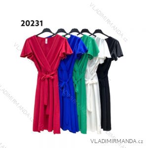 Šaty letní krátký rukáv dámské (S/M ONE SIZE) ITALSKÁ MÓDA IMPHD2217613