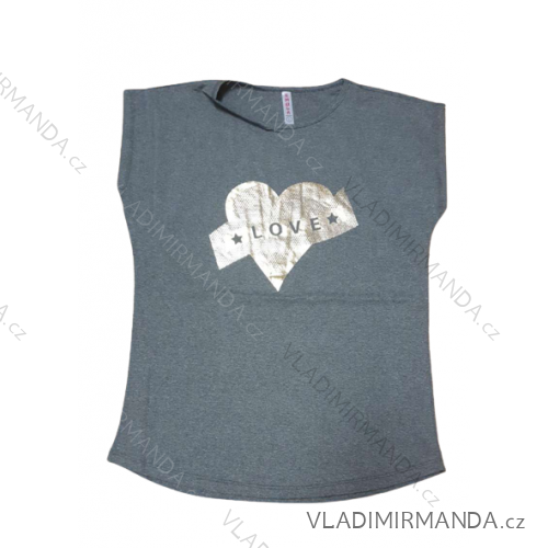 Tričko krátký rukáv dámské (M-XL) TURECKÁ MÓDA TMWG22GYA0170 yellow M-XL