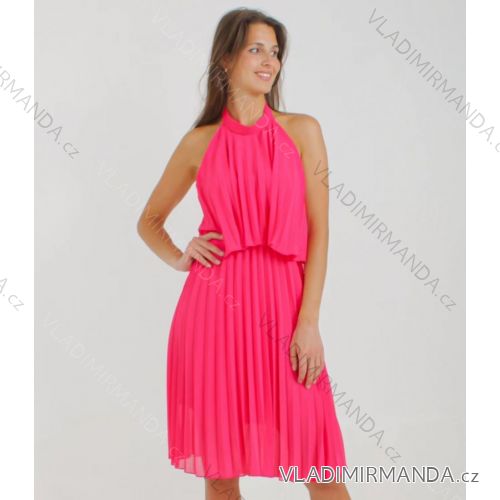 Šaty letní bez rukávu dámské (S/M ONE SIZE) ITALSKÁ MÓDA IMP22LM3456