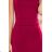 301-4 TAMARA Elegant midi dress with belt - Burgundy color