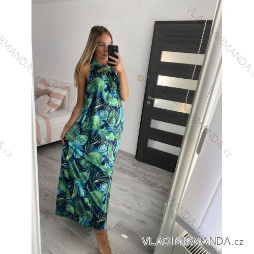 Long Sleeveless Summer Icecool Women's Dress (S / M / L ONE SIZE) ITALIAN FASHION IMM22637