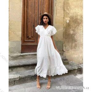 Šaty elegantní dlouhý rukáv dámské (S/M ONE SIZE) ITALSKÁ MÓDA IMM211535