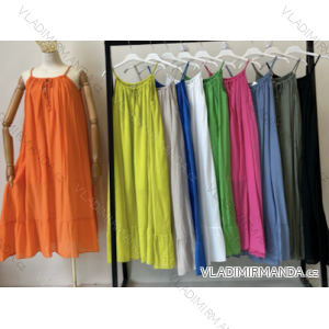 Šaty letní na ramínka dámské (S/M ONE SIZE) ITALSKÁ MÓDA IMPBB22B21841