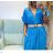 Summer dress with short sleeve belt women (S / M ONE SIZE) ITALIAN FASHION IMPDY22LS16876