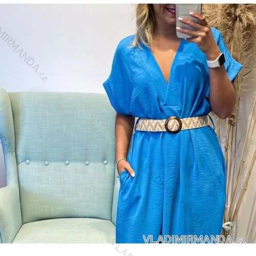 Summer dress with short sleeve belt women (S / M ONE SIZE) ITALIAN FASHION IMPDY22LS16876