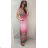 Women's Long Short Sleeve Dress (S / M ONE SIZE) FRENCH FASHION FMB21008