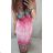 Women's Long Short Sleeve Dress (S / M ONE SIZE) FRENCH FASHION FMB21008