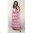Women's Long Short Sleeve Dress (S / M ONE SIZE) FRENCH FASHION FMB21008
