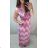 Women's Long Short Sleeve Dress (S / M ONE SIZE) FRENCH FASHION FMB21008