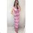 Women's Long Short Sleeve Dress (S / M ONE SIZE) FRENCH FASHION FMB21008