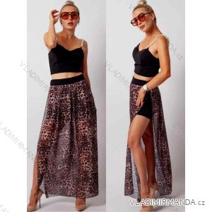 Women's long chiffon skirt leopard (S / M ONE SIZE) ITALIAN FASHION IMM22Fs22195