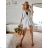 Summer plaid bathrobe bathrobe short sleeve women (S / M ONE SIZE) ITALIAN FASHION IMM22947