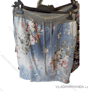 Women's Summer Short Cotton Skirt (S/M/L ONE SIZE) ITALIAN FASHION IMN22044