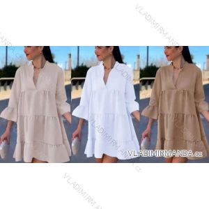 Šaty letní krátký rukáv dámské (S/M ONE SIZE) ITALSKÁ MÓDA IMWOP22OP0499