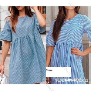 Šaty letní krátký rukáv dámské (S/M ONE SIZE) ITALSKÁ MÓDA IMWOP22OP0499