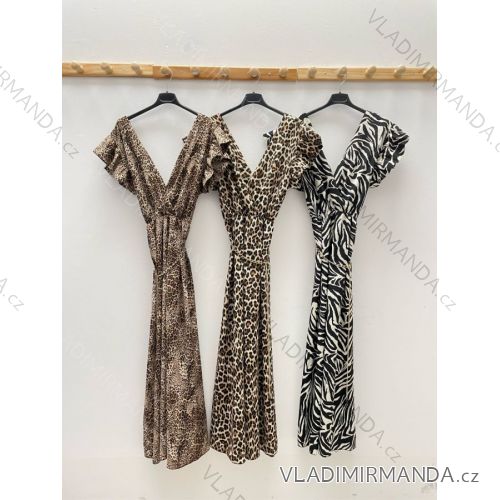 Women's Long Summer Short Sleeve Dress (S/M ONE SIZE) ITALIAN FASHION IMPDY22LS17925