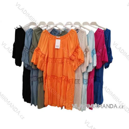 Women's Summer Lace Short Sleeve Dress (S/M ONE SIZE) ITALIAN FASHION IMPLI2291423