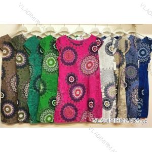 Kalhoty letní dlouhé dámská (S/M ONE SIZE) ITALSKÁ MÓDA IMPDY222XFH0375