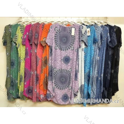 Kalhoty letní dlouhé dámská (S/M ONE SIZE) ITALSKÁ MÓDA IMPDY222XFH0375