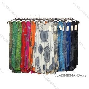 Kalhoty letní dlouhé dámská (S/M ONE SIZE) ITALSKÁ MÓDA IMPDY222XFH0375