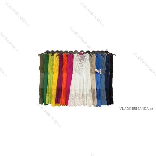 Kalhoty letní dlouhé dámská (S/M ONE SIZE) ITALSKÁ MÓDA IMPDY222XFH0375