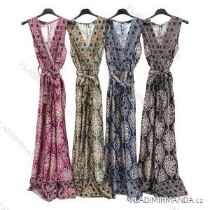 Šaty letní bez rukávu dámské (S/M ONE SIZE) ITALSKÁ MÓDA IMPLM221555