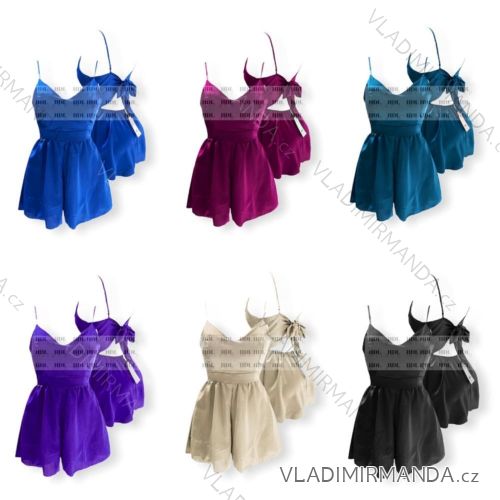 Overal krátký letní na ramínka dámský (S/M ONE SIZE) ITALSKÁ MÓDA IMPDY22LS17841