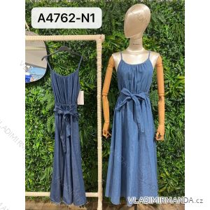 Women's Strapless Denim Summer Dress (S/M ONE SIZE) ITALIAN FASHION IMPBR22A4762-N1