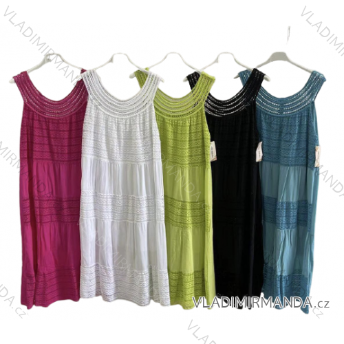 Women's Sleeveless Summer Dress (S / M ONE SIZE) ITALIAN FASHION IMWK222606