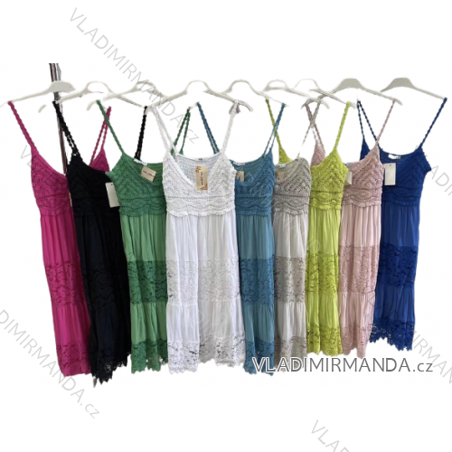 Women's Strappy Lace Summer Dress (S/M ONE SIZE) ITALIAN FASHION IMWK222859