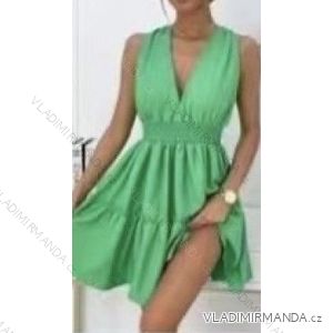 Šaty letní bez rukávu dámské (S/M ONE SIZE) ITALSKÁ MÓDA IMWB22045