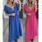 Women's Long Summer Short Sleeve Dress (S / M ONE SIZE) ITALIAN FASHION IMWB22026