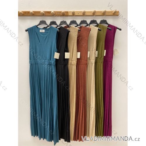 Women's Sleeveless Long Maxi Dress (S/M ONE SIZE) ITALIAN FASHION IMPDY22MDUE22568