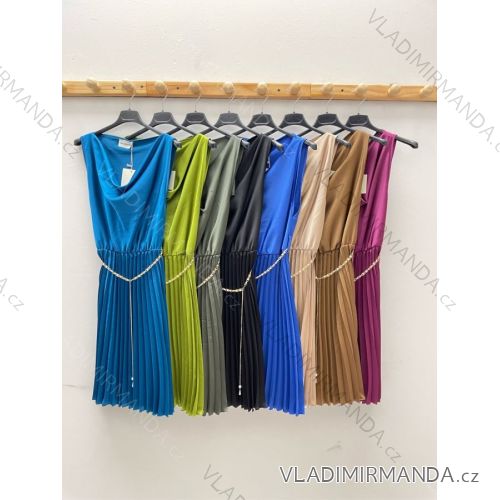 Women's Elegant Sleeveless Dress (S/M ONE SIZE) ITALIAN FASHION IMPDY22LS17958