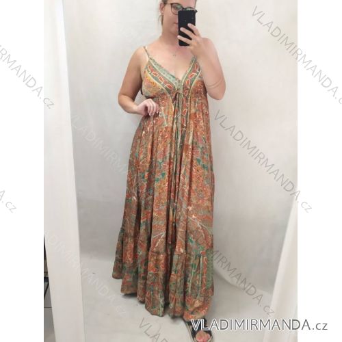 Šaty letní na ramínka dámské (S/M ONE SIZE) ITALSKÁ MÓDA IMPBB22B21841 L / XL color on the model