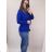 Women's thin spring long sleeve jacket (uni s-l) ITALIAN FASHION IMC20073 <p>Royal blue</p> M / L