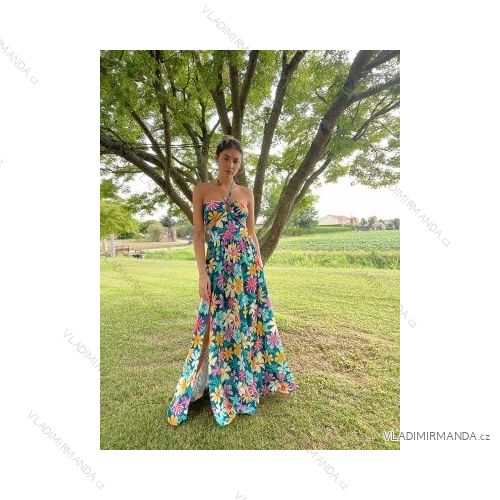 Šaty letní na ramínka dámské (S/M ONE SIZE) ITALSKÁ MÓDA IMPBB22B21841
