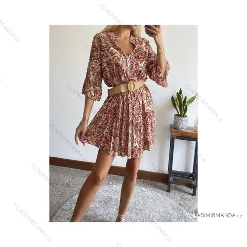 Šaty letní na ramínka dámské (S/M ONE SIZE) ITALSKÁ MÓDA IMPBB22B21841