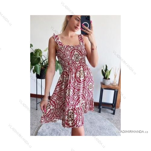 Šaty letní na ramínka dámské (S/M ONE SIZE) ITALSKÁ MÓDA IMPBB22B21841