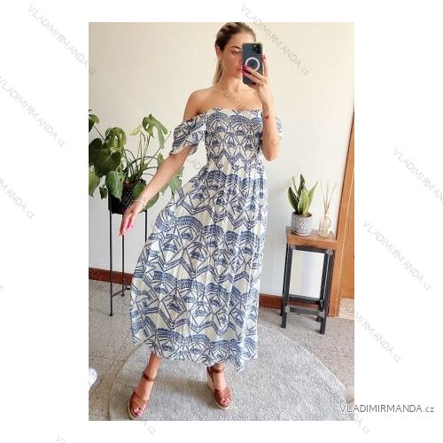 Šaty letní na ramínka dámské (S/M ONE SIZE) ITALSKÁ MÓDA IMPBB22B21841
