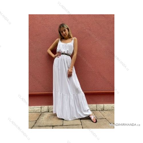 Šaty letní na ramínka dámské (S/M ONE SIZE) ITALSKÁ MÓDA IMPBB22B21841