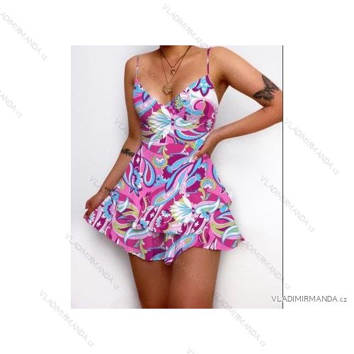 Šaty letní na ramínka dámské (S/M ONE SIZE) ITALSKÁ MÓDA IMPBB22B21841