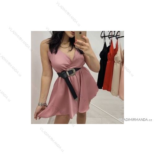 Šaty letní na ramínka dámské (S/M ONE SIZE) ITALSKÁ MÓDA IMPBB22B21841