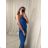 Women's Long Flared Dress Carmen Shoulders (S / M ONE SIZE) ITALIAN FASHION IMWA221622 M / L Neon green