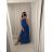Women's Long Flared Dress Carmen Shoulders (S / M ONE SIZE) ITALIAN FASHION IMWA221622 M / L Neon green