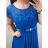 šaty plesové elegantní společenské krátký rukáv dámské nadrozměr (XL/2XL ONE SIZE) ITALSKÁ MÓDA IMM22688