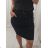 Sukně letní krátká bavlněná dámská nadrozměr (XL/2XL ONE SIZE) ITALSKÁ MÓDA IMN22048 XL/2XL black